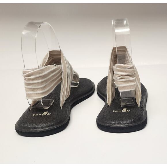 Sanuk Women's Yoga Sling 2 Beige Yoga Mat Sandal Flip-Flop Size US 8 - Picture 6 of 8